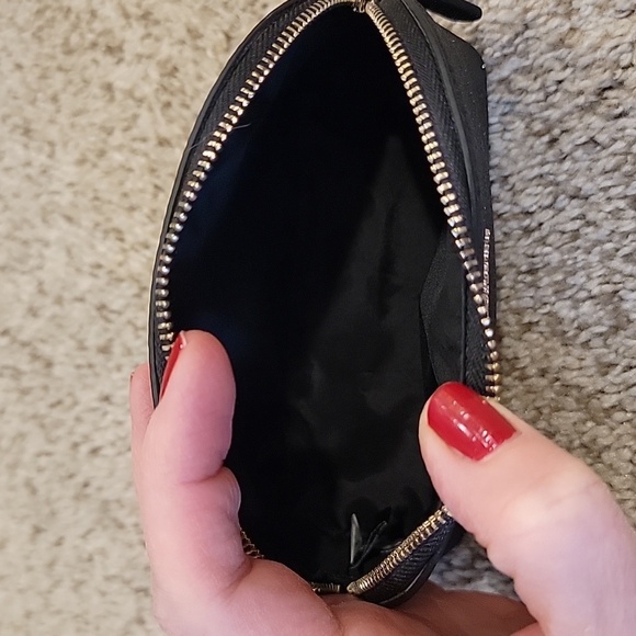 Kate Spade Black Glittery Gold Trim Make Up Bag - Picture 3 of 5